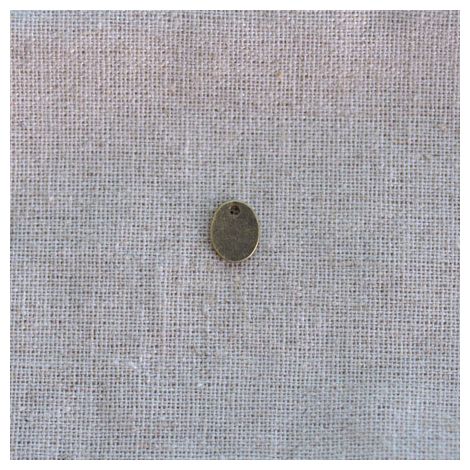 Breloque Petite plaque ovale Bronze vieilli x 10