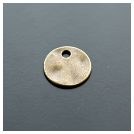Breloque Plaque ronde 19mm Bronze vieilli