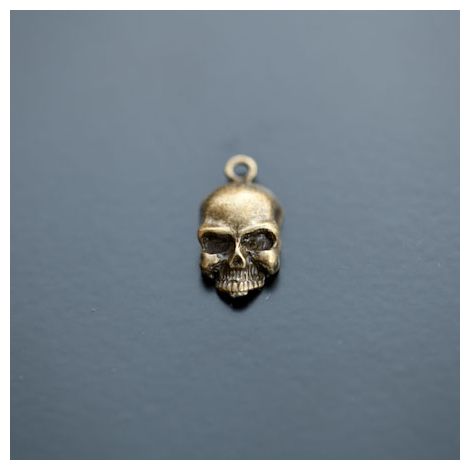 Breloque Tête de mort Skull Rebel Bronze vieilli