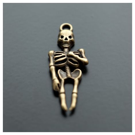 Pendentif Squelette Bronze vieilli