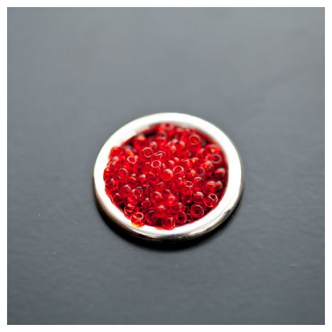 Perle de Rocaille 2mm Verre Rouge Transparent