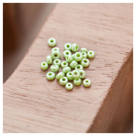 Perle de Rocaille 2mm Verre Vert Anis Nacré