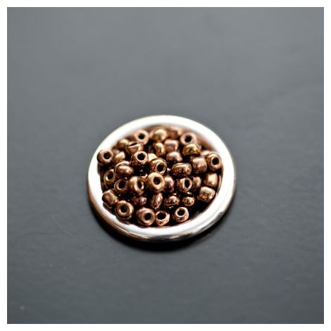 Perle de Rocaille 3mm Verre Doré foncé