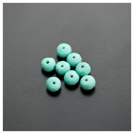 Perle de Turquoise Synthétique Boulier 6mm Facettes Bleu Turquoise
