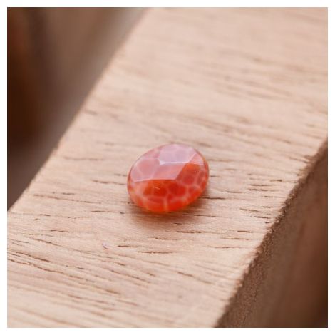 Perle en Agate Ovale 8x10mm Facettes Rouge