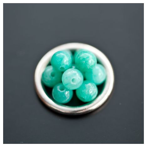 Perle en Jade 6mm Turquoise x 12