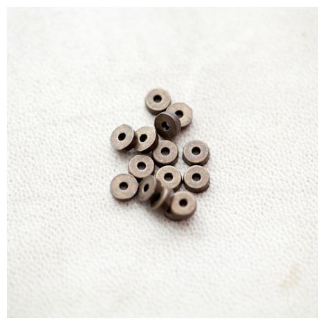 Perle en métal 5mm Rondelle Bronze vieilli