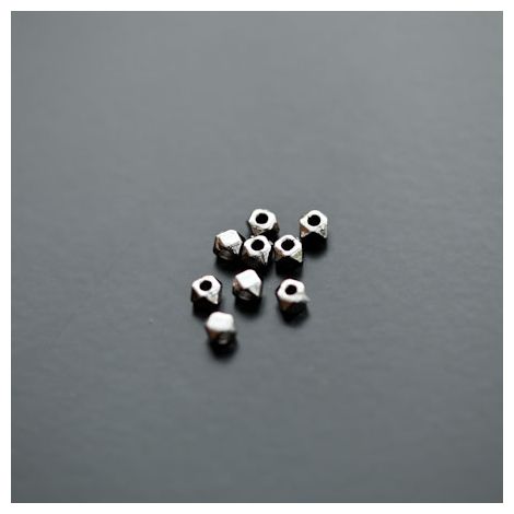 Perle en métal Boulon 3mm Noir