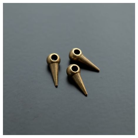 Perle en métal Pique Bronze vieilli