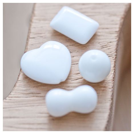 Perle en porcelaine 22-29mm Mixte Blanc