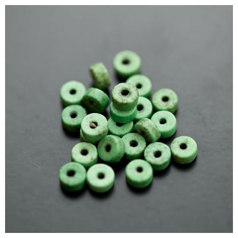 Perle en Turquoise Synthétique Pastille 6x3mm Vert
