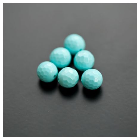 Perle en Turquoise Synthétique Rond 8mm Facettes Bleu