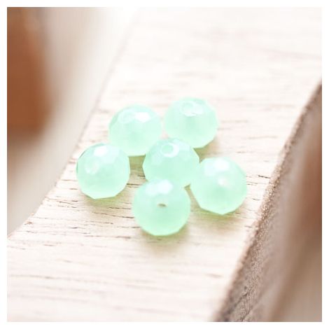 Perle en verre Boulier 8mm Vert jade
